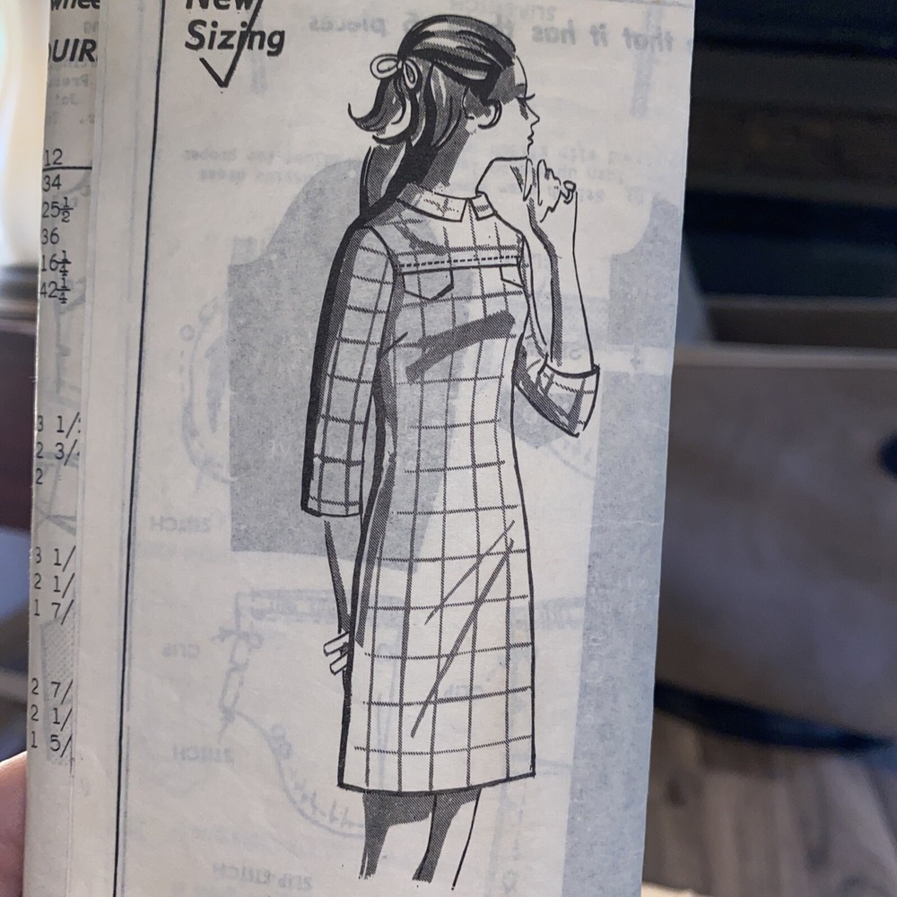 Vintage Grit Dress Sewing Pattern 1368 Size 14 Cut Complete Mid Century